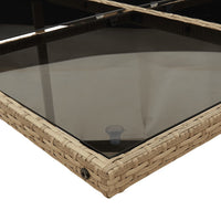 Thumbnail for 11-tlg. Garten-Essgruppe mit Kissen Beigemischung Poly Rattan