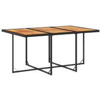 Thumbnail for 11-tlg. Garten-Essgruppe mit Kissen Schwarz Poly Rattan