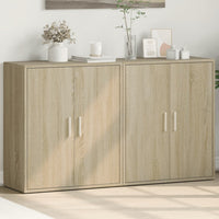 Thumbnail for Sideboards 2 Stk. Sonoma-Eiche 60x31x70 cm Holzwerkstoff
