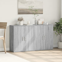 Thumbnail for Sideboards 2 Stk. Grau Sonoma-Eiche 60x31x70 cm Holzwerkstoff