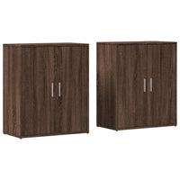 Thumbnail for Sideboards 2 Stk. Braun Eichen-Optik 60x31x70 cm Holzwerkstoff