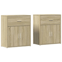Thumbnail for Sideboards 2 Stk. Sonoma-Eiche 60x31x70 cm Holzwerkstoff