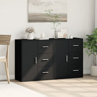 Thumbnail for Sideboards 2 Stk. Schwarz 60x31x70 cm Holzwerkstoff