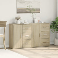 Thumbnail for Sideboards 2 Stk. Sonoma-Eiche 60x31x70 cm Holzwerkstoff