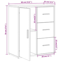 Thumbnail for Sideboards 2 Stk. Braun Eichen-Optik 60x31x70 cm Holzwerkstoff