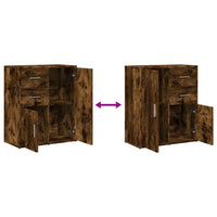 Thumbnail for Sideboards 2 Stk. Räuchereiche 60x31x70 cm Holzwerkstoff