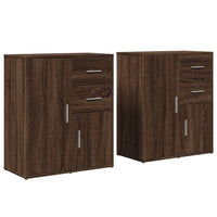 Thumbnail for Sideboards 2 Stk. Braun Eichen-Optik 60x31x70 cm Holzwerkstoff