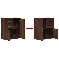 Thumbnail for Sideboards 2 Stk. Braun Eichen-Optik 60x31x70 cm Holzwerkstoff