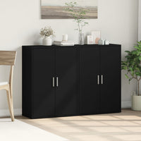 Thumbnail for Sideboards 2 Stk. Schwarz 60x31x84 cm Holzwerkstoff