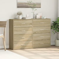 Thumbnail for Sideboards 2 Stk. Sonoma-Eiche 60x31x84 cm Holzwerkstoff