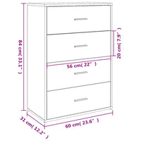 Thumbnail for Sideboards 2 Stk. Grau Sonoma 60x31x84 cm Holzwerkstoff