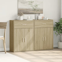 Thumbnail for Sideboards 2 Stk. Sonoma-Eiche 60x30x84 cm Holzwerkstoff