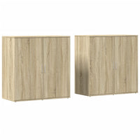Thumbnail for Sideboards 2 Stk. Sonoma-Eiche 79x38x80 cm Holzwerkstoff