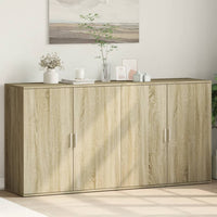 Thumbnail for Sideboards 2 Stk. Sonoma-Eiche 79x38x80 cm Holzwerkstoff