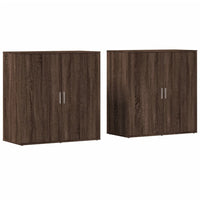 Thumbnail for Sideboards 2 Stk. Braun Eichen-Optik 79x38x80 cm Holzwerkstoff