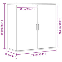 Thumbnail for Sideboards 2 Stk. Braun Eichen-Optik 79x38x80 cm Holzwerkstoff