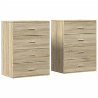 Thumbnail for Sideboards 2 Stk. Sonoma-Eiche 60x39x80 cm Holzwerkstoff