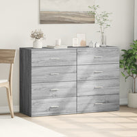 Thumbnail for Sideboards 2 Stk. Grau Sonoma 60x39x80 cm Holzwerkstoff