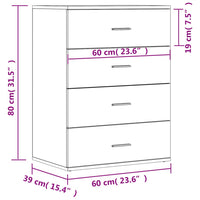 Thumbnail for Sideboards 2 Stk. Braun Eichen-Optik 60x39x80 cm Holzwerkstoff