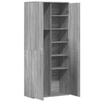 Thumbnail for Highboard Grau Sonoma 80x35x180 cm Holzwerkstoff