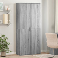 Thumbnail for Highboard Grau Sonoma 80x35x180 cm Holzwerkstoff