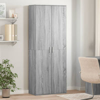 Thumbnail for Highboard Grau Sonoma 70x35x180 cm Holzwerkstoff