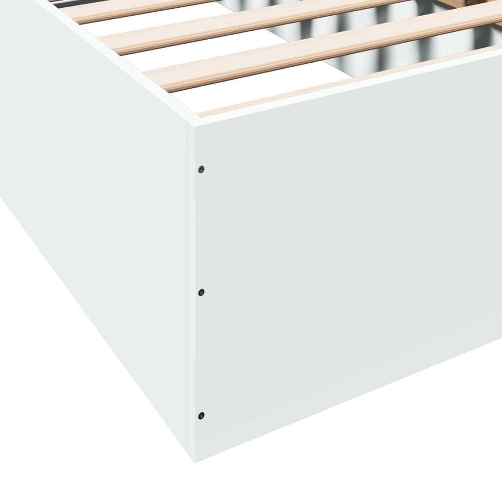 Bettgestell Weiß 75x190 cm Holzwerkstoff