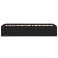 Thumbnail for Bettgestell Schwarz 75x190 cm Holzwerkstoff