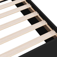 Thumbnail for Bettgestell Schwarz 75x190 cm Holzwerkstoff