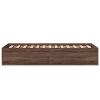 Thumbnail for Bettgestell ohne Matratze Braun Eiche 75x190 cm Holzwerkstoff