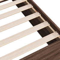 Thumbnail for Bettgestell ohne Matratze Braun Eiche 75x190 cm Holzwerkstoff