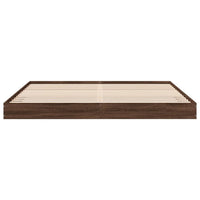 Thumbnail for Bettgestell Braun Eichen-Optik 200x200 cm Holzwerkstoff