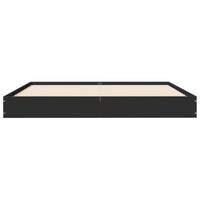 Thumbnail for Bettgestell Schwarz 160x200 cm Holzwerkstoff