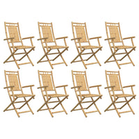 Thumbnail for Gartenstühle 8 Stk. Klappbar 53x66x99 cm Bambus
