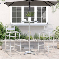 Thumbnail for Outdoor-Bartisch Höhenverstellbar Ø59,5x70/114,5 cm Aluminium