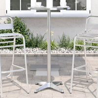Thumbnail for Outdoor-Bartisch Höhenverstellbar Ø59,5x70/114,5 cm Aluminium