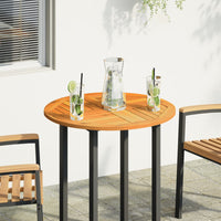 Thumbnail for Tischplatte Ø70x2 cm Rund Massivholz Akazie