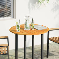 Thumbnail for Tischplatte Ø80x2,2 cm Rund Massivholz Akazie