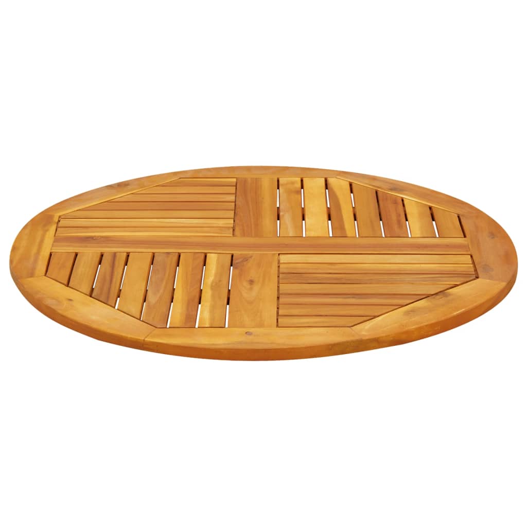 Tischplatte Ø80x2,2 cm Rund Massivholz Akazie