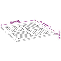 Thumbnail for Tischplatte 80x80x2,2 cm Quadratisch Massivholz Akazie