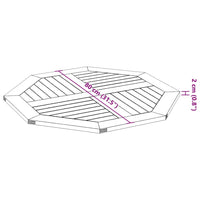 Thumbnail for Tischplatte 80x80x2,2 cm Achteckig Massivholz Akazie