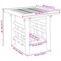 Thumbnail for Beistelltisch 45x45x45 cm Bambus
