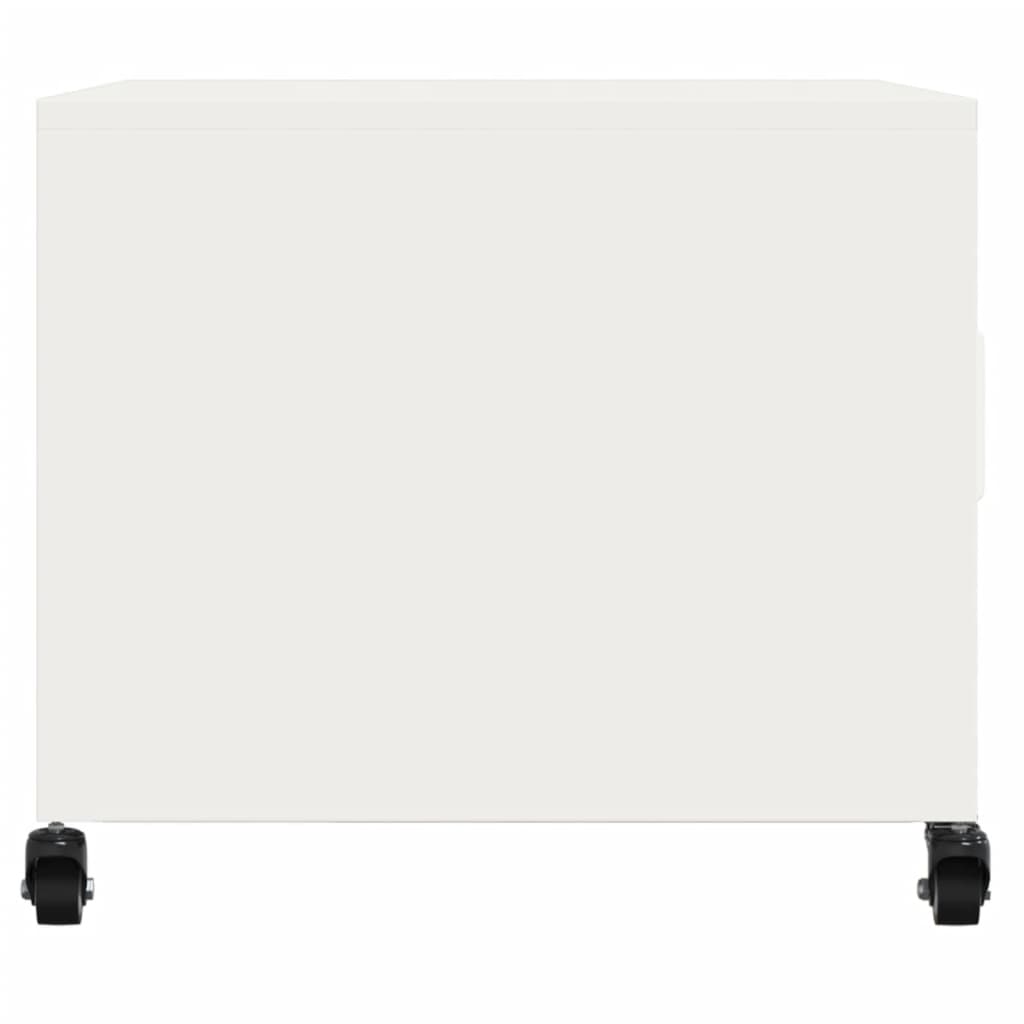 Couchtisch Weiß 68x50x43,5 cm Stahl