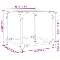 Thumbnail for Couchtisch mit Glasplatte Transparent 40x40x40 cm Stahl
