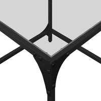 Thumbnail for Couchtisch mit Glasplatte Transparent 50x50x40 cm Stahl