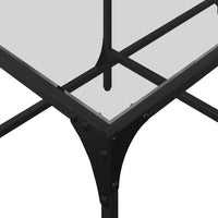Thumbnail for Couchtisch mit Glasplatte Transparent 98,5x50x40 cm Stahl