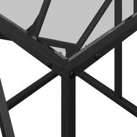 Thumbnail for Couchtisch mit Glasplatte Transparent 98,5x50x41 cm Stahl