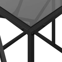 Thumbnail for Couchtisch mit Glasplatte Schwarz 98,5x50x41 cm Stahl