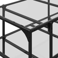 Thumbnail for Couchtisch mit Glasplatte Transparent 98,5x50x45 cm Stahl
