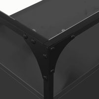 Thumbnail for Sideboard mit Glasplatte Schwarz 98x35x81 cm Holzwerkstoff